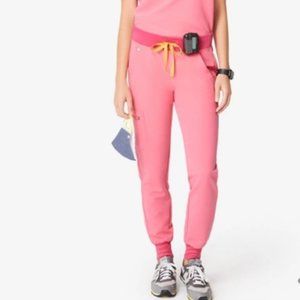 Figs Women's Neon Pink Zamora - Petite Jogger Scrub Pants - S - Petite / Neon